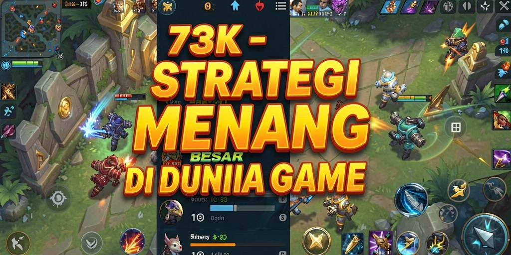 Tangkapan layar gameplay <strong>73K</strong> menampilkan pertarungan strategis yang seru.