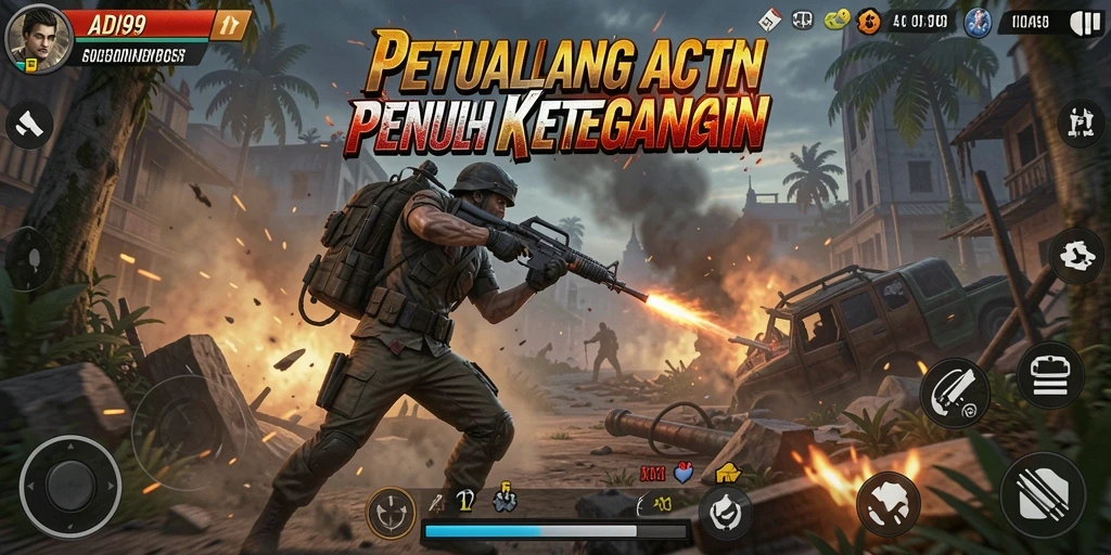 Tampilan gameplay memukau dari ADI99 dengan pertarungan intens.