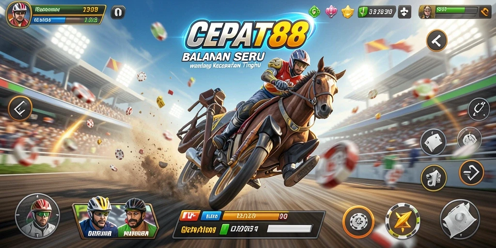 Gameplay seru dan intens dari CEPAT88 dalam balapan.