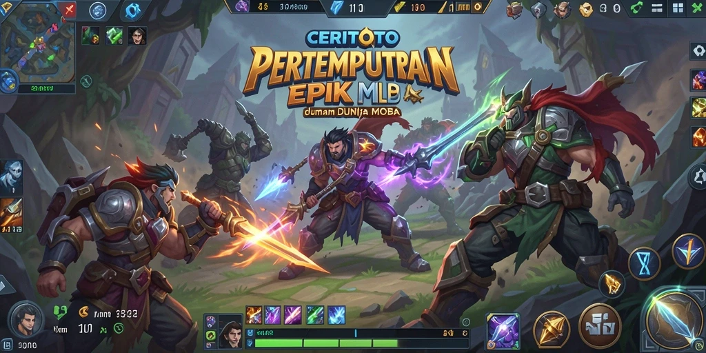 Tampilan seru dari gameplay MOBA dalam CERITOTO.