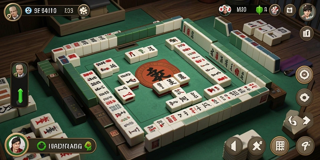 Screenshot gameplay FO8 yang menampilkan aksi <strong>Mahjong</strong> yang mendebarkan.