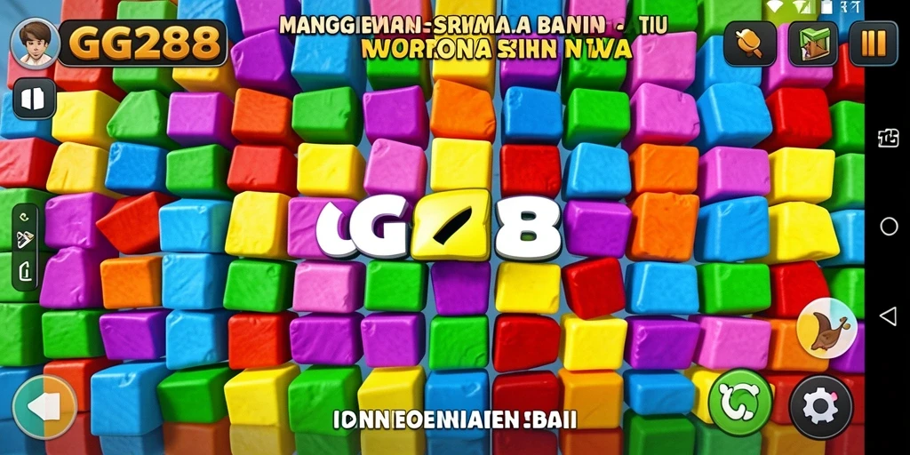 Tangkapan layar gameplay GG288 yang menarik saat mencocokkan batu warna-warni.