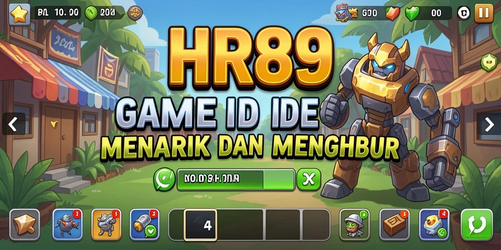 Screenshot gameplay HR89 menampilkan karakter dan sumber daya yang sedang berkembang.