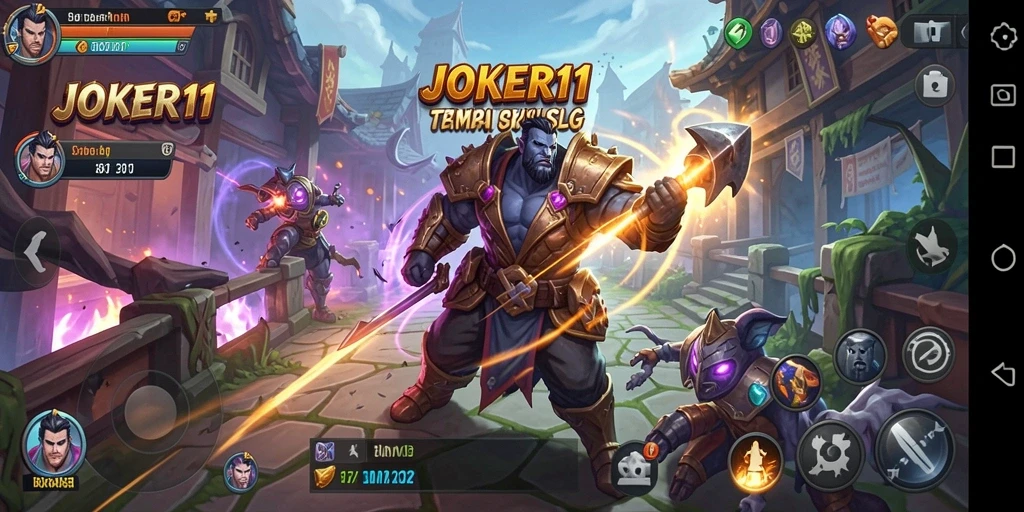 Screenshot gameplay JOKER11 menampilkan pertempuran strategis seru.