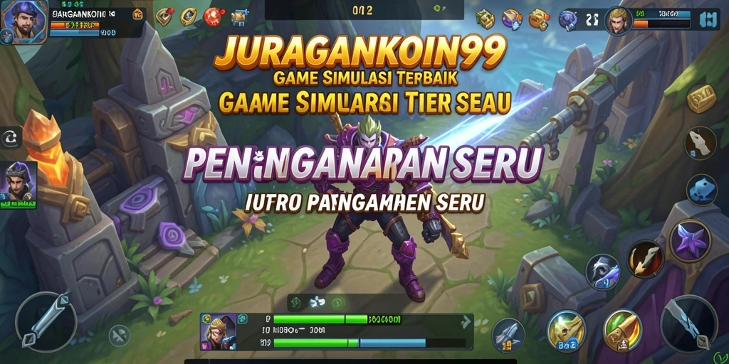 Screenshot gameplay JURAGANKOIN99 menampilkan aktivitas seru mengelola bisnis koin.