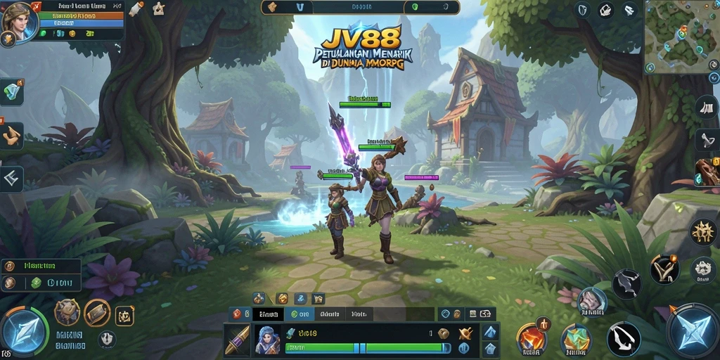 Tampilan gameplay JV88 yang menampilkan petualangan epik dan pertarungan seru.