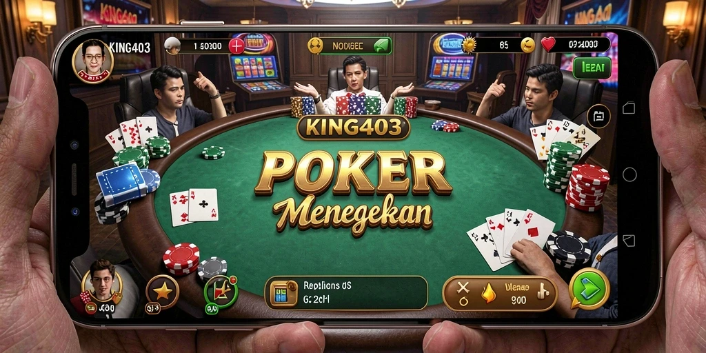Tampilan gameplay Poker yang seru dalam KING403.