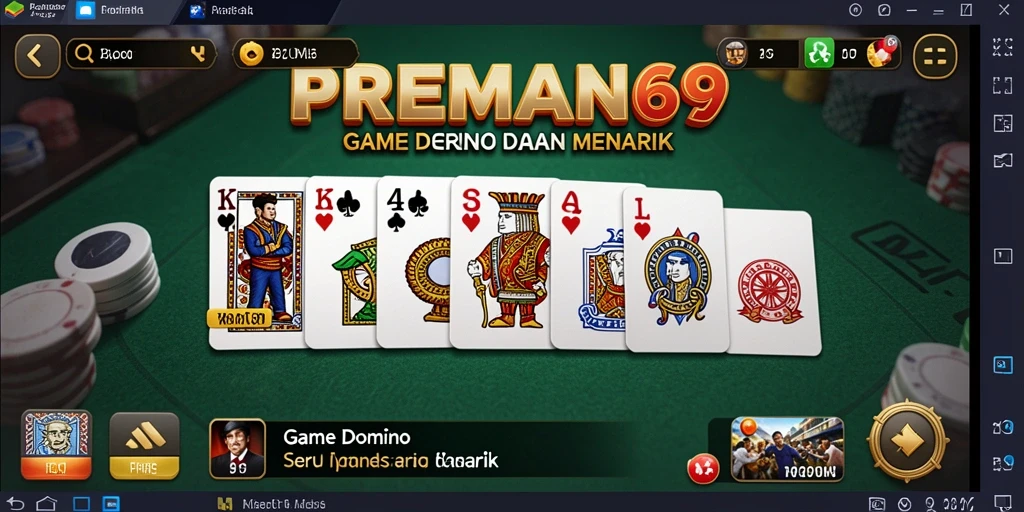 Gambaran visual gameplay Domino yang seru dan menghibur.
