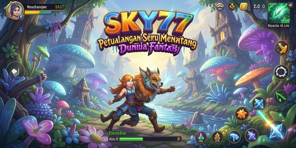 Tampilan gameplay <strong>SKY77</strong> yang menawan dengan aksi petualangan yang seru.