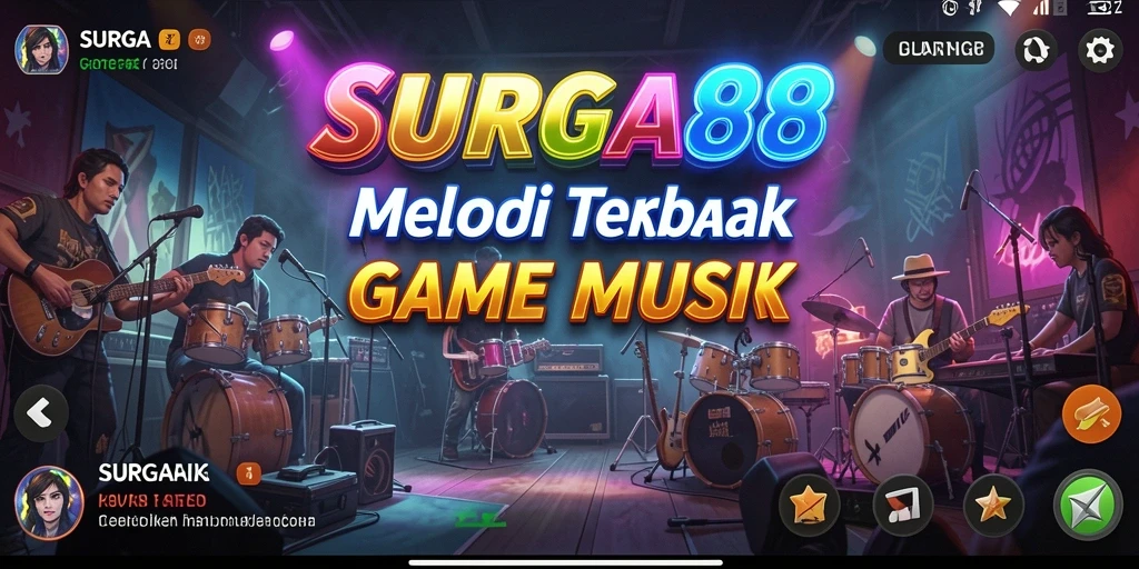 Tampilan gameplay permainan musik yang seru dan interaktif.