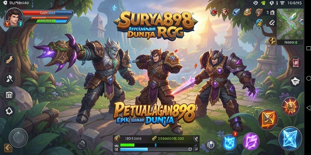 Tampilan gameplay <strong>SURYA898</strong> dengan aksi seru dan strategi tempur yang menegangkan.