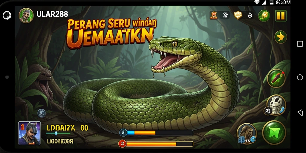 Menampilkan gameplay Action ULAR288 yang penuh aksi dan tantangan.